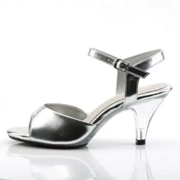 Stříbrné sandály BEL309/SMPU/C | BELLE-309 Fabulicious - z vnitřku