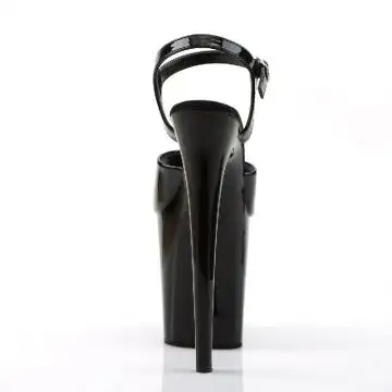 FLAM809/B/M černé sexy boty | FLAMINGO-809 Pleaser - zezadu