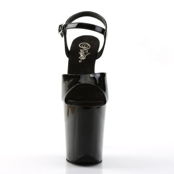 FLAM809/B/M černé sexy boty | FLAMINGO-809 Pleaser - zepředu FLAM809/B/M černé sexy boty | FLAMINGO-809 Pleaser - zepředu