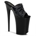 INFINITY-901-9 Extrémně vysoké dámské podpatky černé matné pantofle
