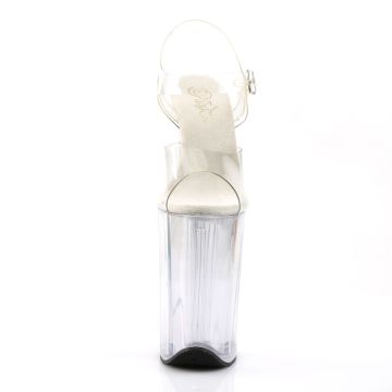 Extrémní průhledné boty na podpatku INF908/C/M | INFINITY-908 Pleaser - zepředu