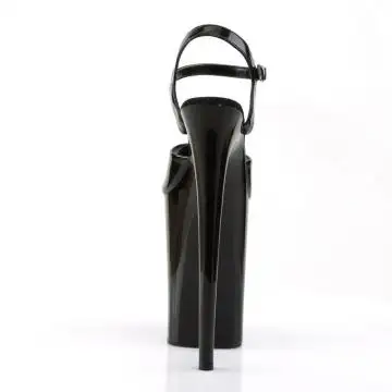 Černé extra vysoké podpatky INF909/B/M | INFINITY-909 Pleaser - zezadu