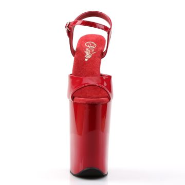 Extrémní červené vysoké podpatky INF909/R/M | INFINITY-909 Pleaser - zepředu