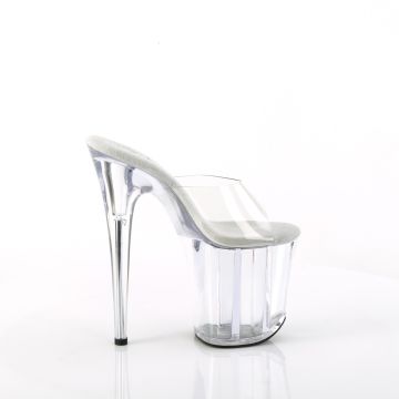 Průhledné pantofle na extra podpatku FLAM801/C/M | FLAMINGO-801 Pleaser - z vnějšku