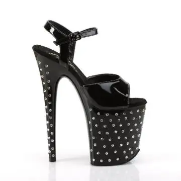 Černé sexy boty STDUS809/B/M na extrémním podpatku | STARDUST-809 Pleaser - z vnějšku
