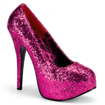 Růžové burleskní lodičky s třpytkami TEE06GW/HPG | TEEZE-06GW Pleaser Pink Label