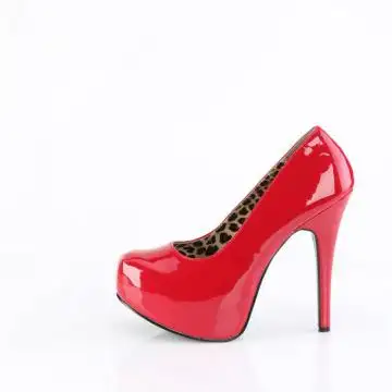 Červené lesklé dámské sexy lodičky na platformě TEE06W/R | TEEZE-06W Pleaser Pink Label - z vnitřku