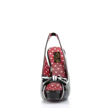 Černé retro lodičky na podpatku BETT05/BPT výprodej | BETTIE-05 Pin Up Couture - zepředu