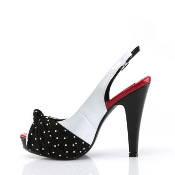 Retro laděné černobílé sandálky BETT09/W-BF | BETTIE-09 Pin Up Couture - z vnitřku