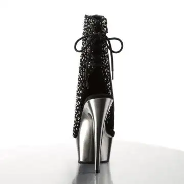 Kotníkové boty Pleaser DEL1018RS/BVEL/PWCH pro gogo a strip | DELIGHT-1018RS Pleaser - zezadu