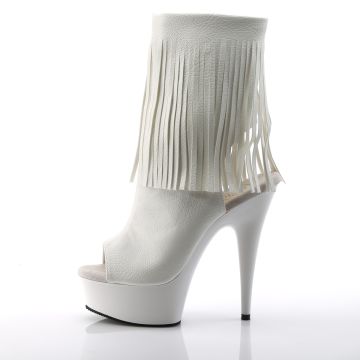 Bílé go-go kozačky s třásněmi Pleaser DEL1019/WPU/M | DELIGHT-1019 Pleaser - z vnitřku Bílé go-go kozačky s třásněmi Pleaser DEL1019/WPU/M | DELIGHT-1019 Pleaser - z vnitřku