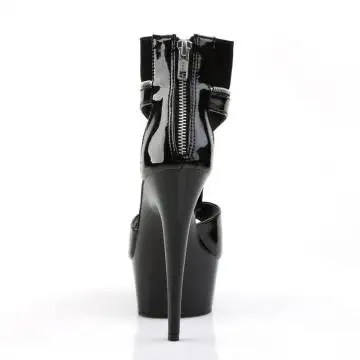 Černé sandály na platformě DEL690/B-NB/M Pleaser | DELIGHT-690 Pleaser - zezadu