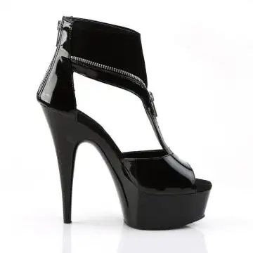 Černé sandály na platformě DEL690/B-NB/M Pleaser | DELIGHT-690 Pleaser - z vnějšku