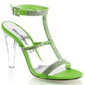 Luxusní sandály CLEARLY-418/APGNSA průhledné/zelené