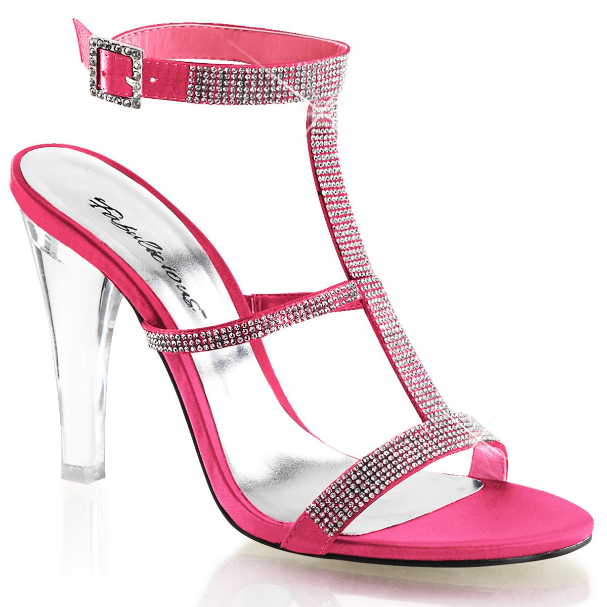 Luxusní sandály CLEARLY-418/CRLSA průhledné/světle růžové | CLEARLY-418 Fabulicious