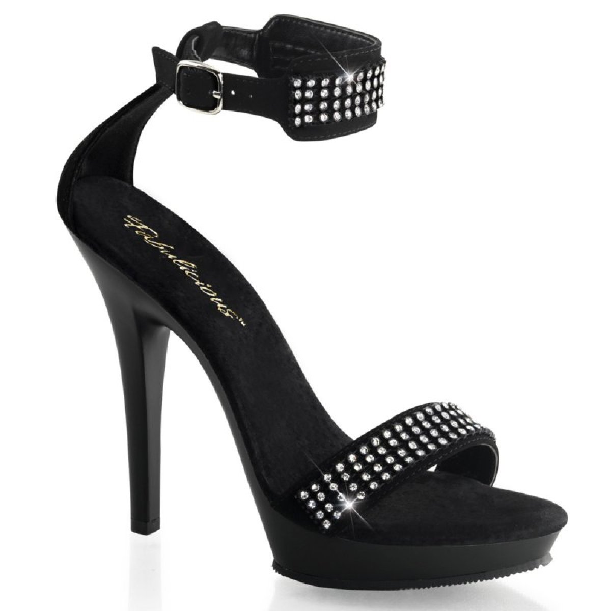 LIP172/BNB/M Černé sexy sandály Pleaser | LIP-172 Fabulicious