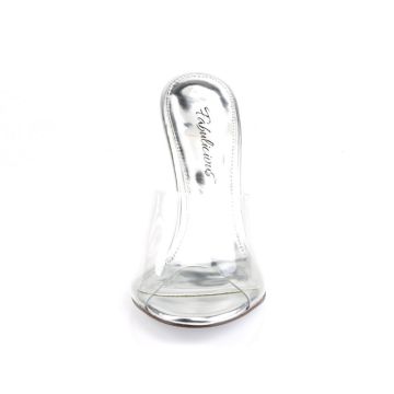 Průhledné pantofle na klínku LOVELY-401/C/M Fabulicious - zepředu