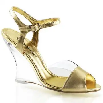 Zlaté sandálky na klínku LOV442/C-GMPU/C výprodej | LOVELY-442 Fabulicious