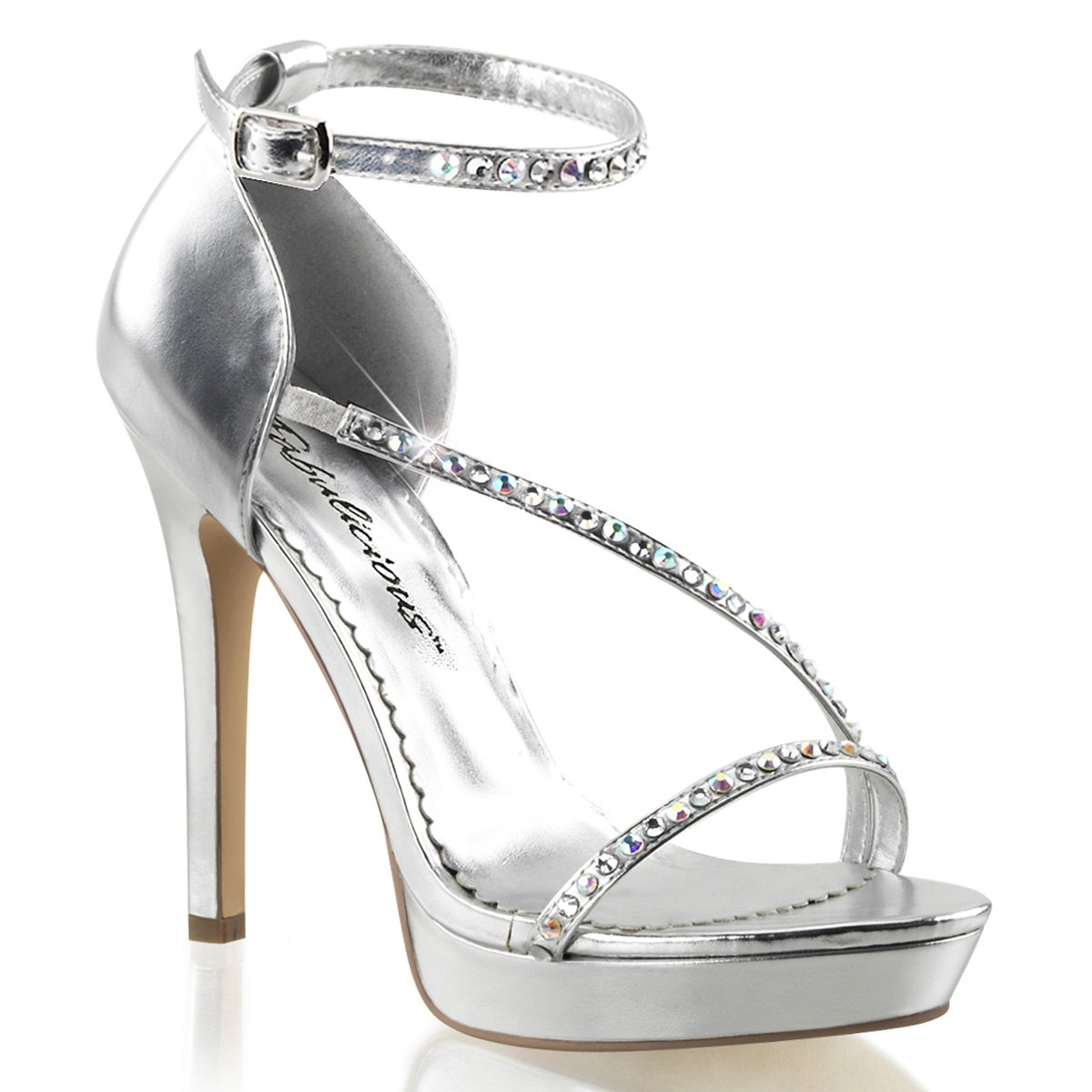 Stříbrné luxusní boty na svatbu LUMINA-26/SPU | LUMINA-26 Fabulicious