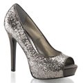 Společenské lodičky se stříbrnými glitry LUMINA-27G/CH