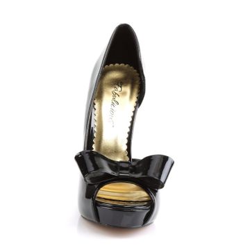 Černé lodičky na podpatku a platformě LUMINA32/B | LUMINA-32 Fabulicious - zepředu