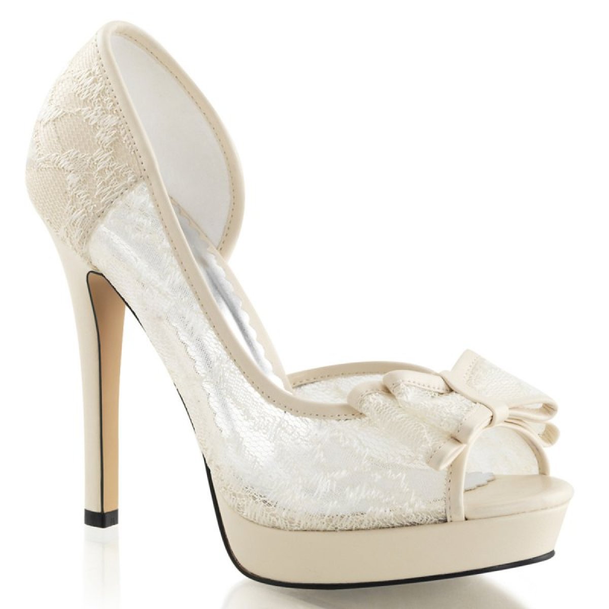 Bílé svatební lodičky pro nevěstu LUMINA33/IVLC | LUMINA-33 Fabulicious