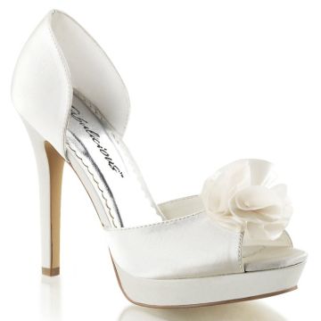 Bílé svatební boty na podpatku LUMINA34/IVSA Fabulicious