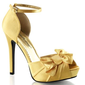 Žluté sexy lodičky na podpatku a nízké platformě LUMINA-36/YLSA Fabulicious