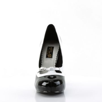 CUTIEPIE-13/B-W Retro černobílé dámské lodičky Pin Up Couture - zepředu