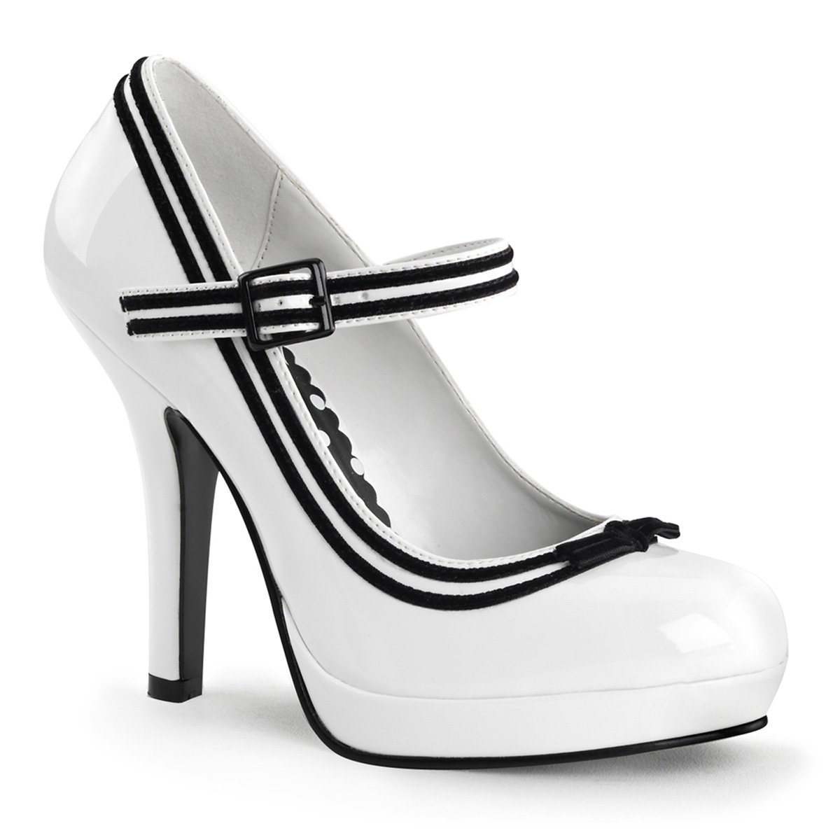 SECRET-15/WPT Bílé retro lodičky | SECRET-15 Pleaser