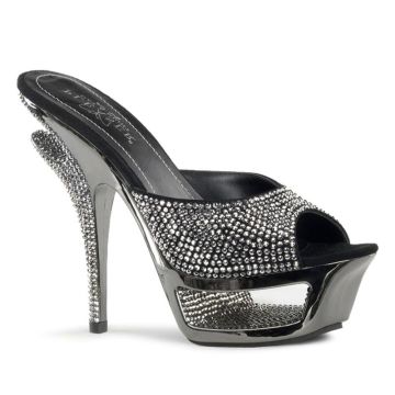 Akce a slevy | Luxusní pantofle na vysokém podpatku DLX601RS/BS výprodej Pleaser
