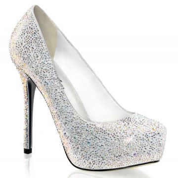 Bílé luxusní lodičky na podpatku PTG20/WS Pleaser Day & Night