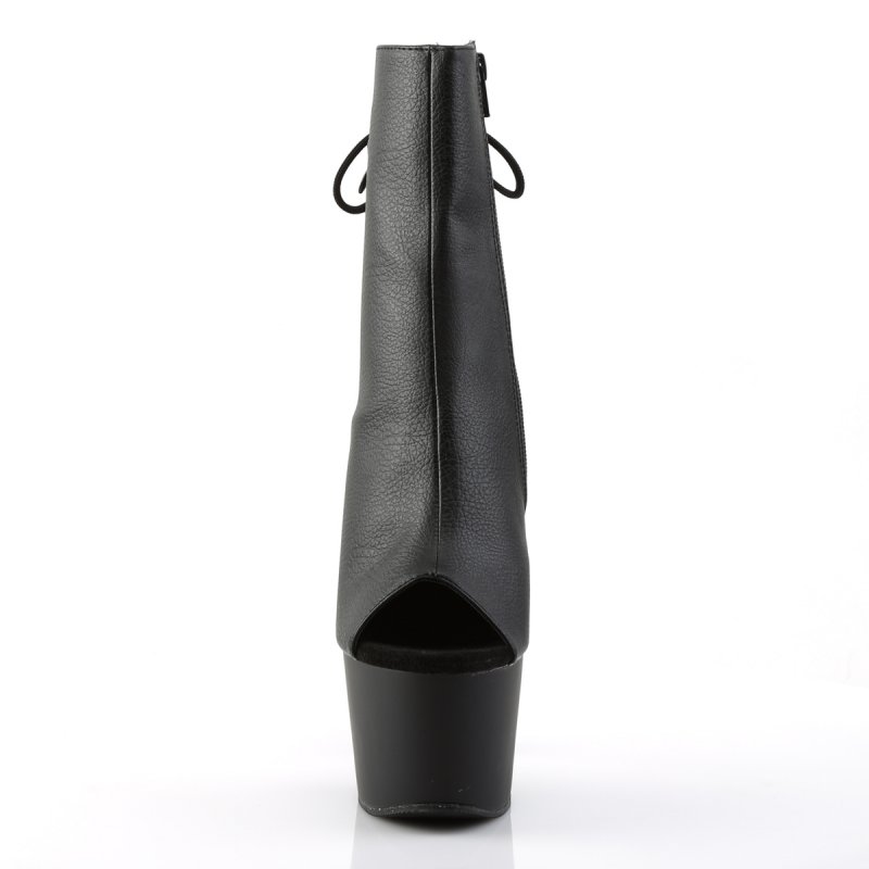 Černé matné go-go boty ADO1018/BPU/M | ADORE-1018 Pleaser - zepředu
