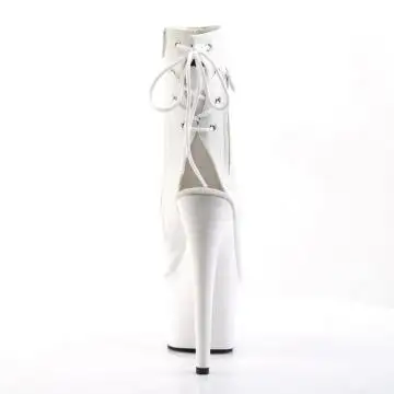 Bílé matné go-go boty ADO1018/WPU/M | ADORE-1018 Pleaser - zezadu