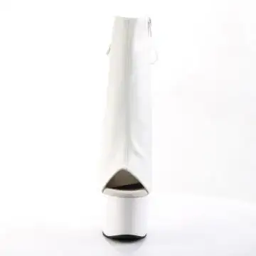 Bílé matné go-go boty ADO1018/WPU/M | ADORE-1018 Pleaser - zepředu