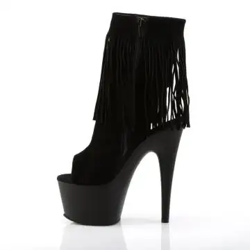 Černé go-go boty s třásněmi Pleaser ADO1019/BSUE/M | ADORE-1019 Pleaser - z vnitřku