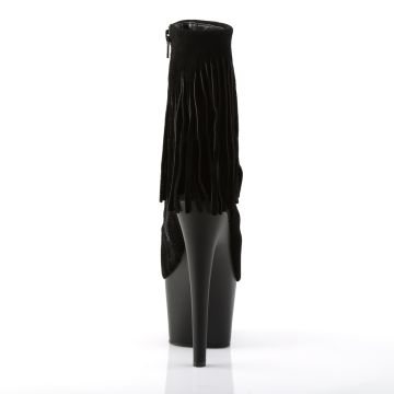 Černé go-go boty s třásněmi Pleaser ADO1019/BSUE/M | ADORE-1019 Pleaser - zezadu Černé go-go boty s třásněmi Pleaser ADO1019/BSUE/M | ADORE-1019 Pleaser - zezadu