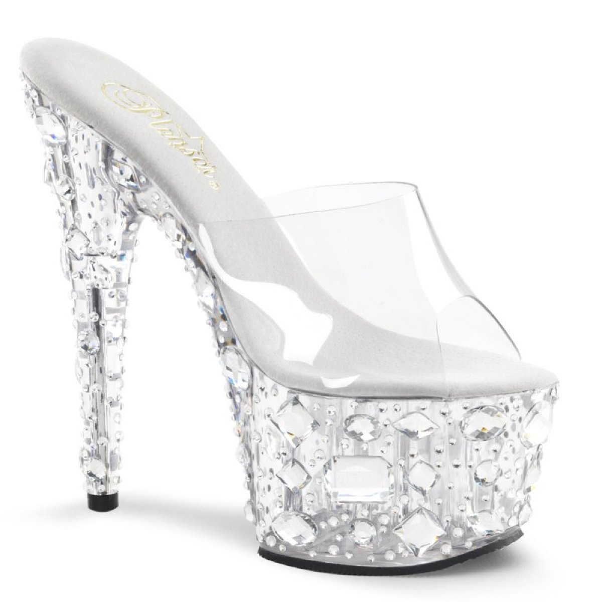 Průhledné pantofle s krystaly ADO701MR/C/M Pleaser | ADORE-701MR