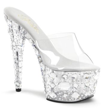 Průhledné pantofle s krystaly ADO701MR/C/M Pleaser | ADORE-701MR