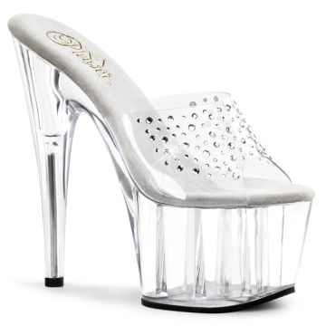 ADORE-701RS/C/M Průhledné sexy pantofle na podpatku a platformě | ADORE-701RS Pleaser ADORE-701RS/C/M Průhledné sexy pantofle na podpatku a platformě | ADORE-701RS Pleaser