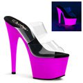 ADORE-702UV/C/NPP Svítící sexy boty na podpatku a platformě