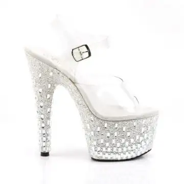 Luxusní sandály na krystalickém podpatku ADO708MR-5/C/W-S | ADORE-708MR-5 Pleaser - z vnějšku