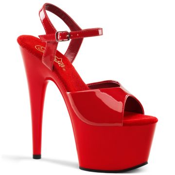 Boty s extrémně vysokým podpatkem | ADO709/R/M červené sexy Pleaser