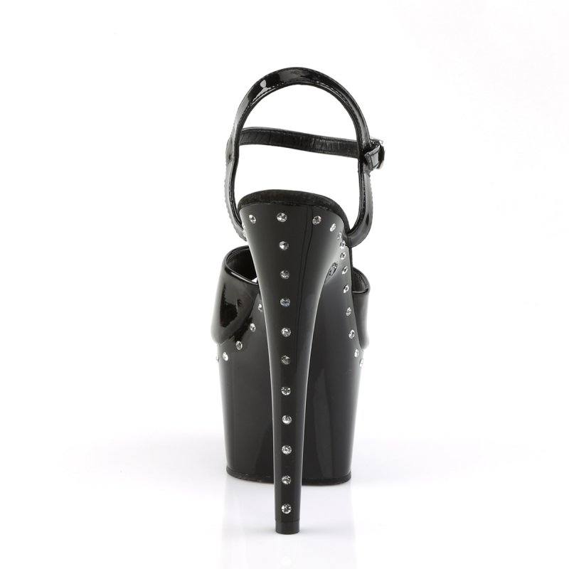 Černé sexy sandály ADO709LS/B/M Pleaser | ADORE-709LS Pleaser - zezadu
