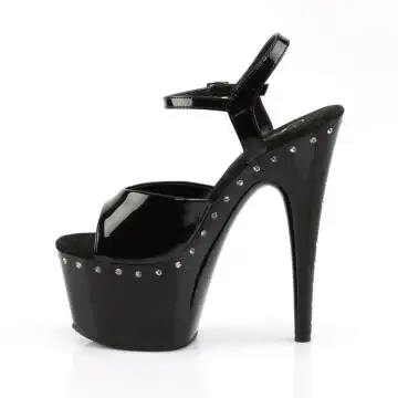 Černé sexy sandály ADO709LS/B/M Pleaser | ADORE-709LS Pleaser - z vnitřku