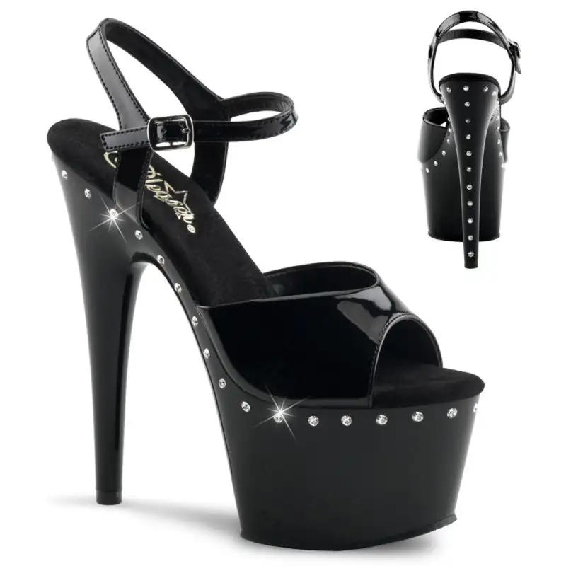 Černé sexy sandály ADO709LS/B/M Pleaser