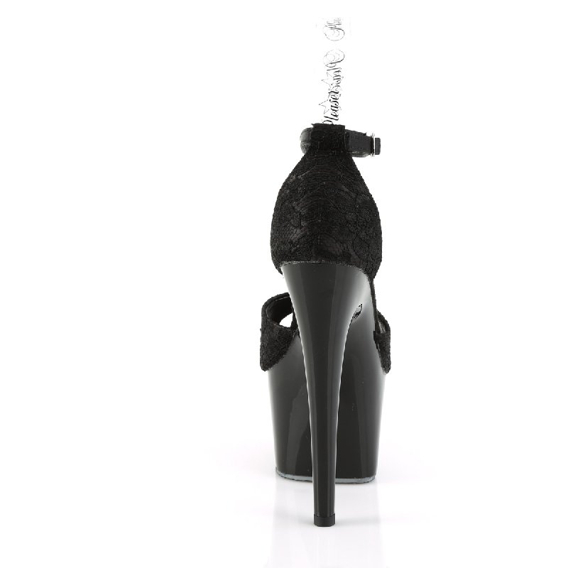 Černé sandály na platformě Pleaser ADO768/BSA-BLC/M | ADORE-768 Pleaser - zezadu