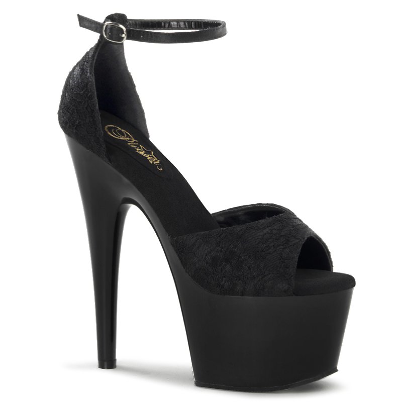 Černé sandály na platformě Pleaser ADO768/BSA-BLC/M | ADORE-768 Pleaser
