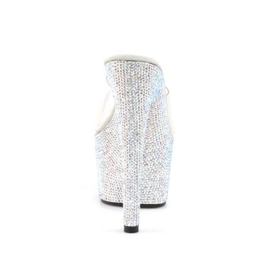 Luxusní go-go pantofle Pleaser BEJ701DM/C/SMCRS | BEJEWELED-701DM Pleaser - zezadu Luxusní go-go pantofle Pleaser BEJ701DM/C/SMCRS | BEJEWELED-701DM Pleaser - zezadu