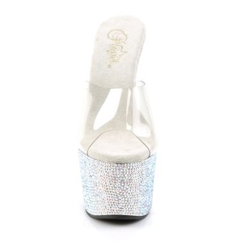 Luxusní go-go pantofle Pleaser BEJ701DM/C/SMCRS | BEJEWELED-701DM - zepředu